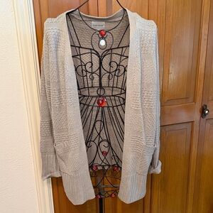 👽👽👽bogoho👽👽👽Pink Rose Gray Women's Sweater-large